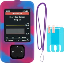 Dexcom G7 Receiver Case with Neck Lanyard and 2PCS Screen Protector (Tricolor Mi