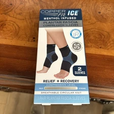 Copper Fit Ice Compression Knee Sleeve Unisex L XL 16-20 Inches Relief Recovery