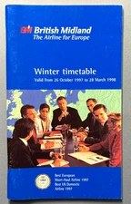 British Midland Timetable Effective October 26, 1997