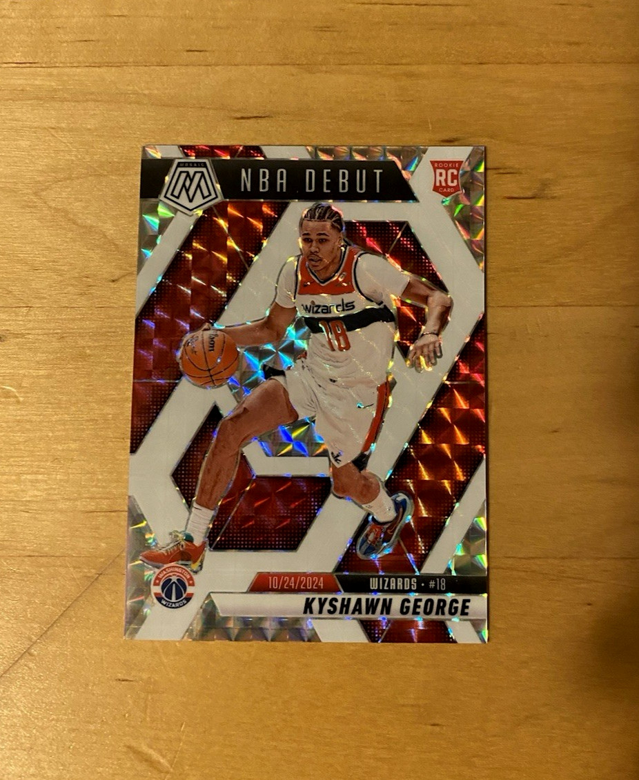 2024-25 Mosaic KYSHAWN GEORGE #256 RC Choice White NBA Debut #'d/35 Wizards