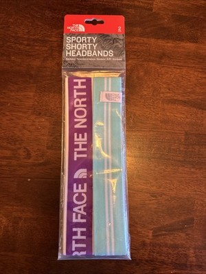 The North Face SPORTY SHORTY HEADBANDS 2 PACK GREEN $22 NEW