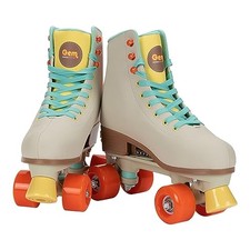 GEM SKATES QUAD ROLLER SKATES SIZE 3-6 CREAM