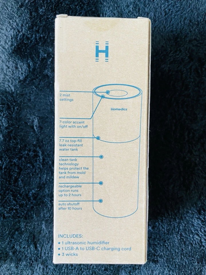 New Homedics Portable USB Humidifier, Best For Gifts! Buy More,more Discount! - Image 3 of 4