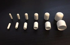 White Vinyl (Rubber) Round End Cap Cover for Pipe Plastic Tube Hub Caps Tubing