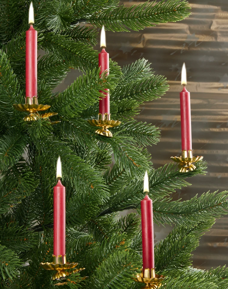 Velas de árbol BRUBAKER - Paquete de 20 - 33/4 x 1/2 pulgadas - Hechas en Europa - Muchos colores Foto 3 de 4