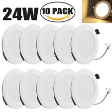 10 Pack 24W LED Panel Lights Ceiling Ultra-Th...