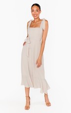 Show Me Your Mumu Claire Midi Dress in Show Me The Ring Crisp Small