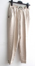 Damen Trachten Hose Leinen natur bestickt Gr. 38 v. Steinbock