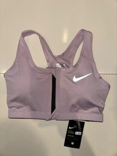 NIKE PRO COMBAT DRI-FIT FRONT ZIP SPORTS BRA WOMENS SIZE M