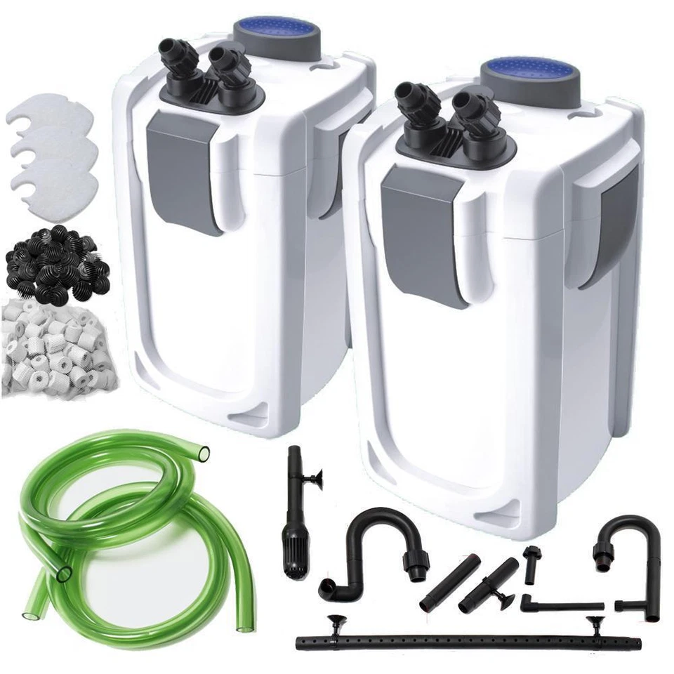 Aquarium Fish Tank External Canister Filter & Media with Optional UV Steriliser