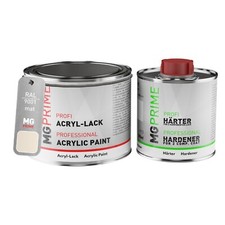 RAL 9001 Blanc crème Cream Peinture acrylique mate Pot de 0,75 litre durcisseur