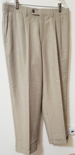 Chaps Mens Dress Pants Pleats And Cuffs 43 X 29 New