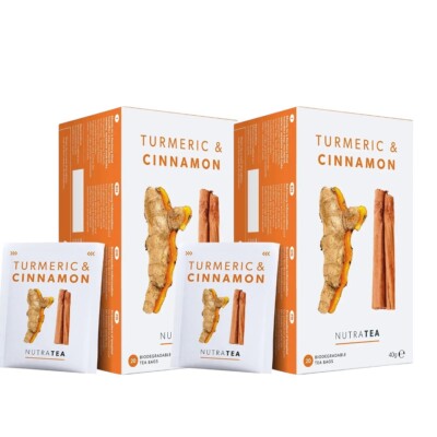 Nutra Tee Kurkuma & Zimt Kräutertee 20 Teebeutel - DOPPELPACK