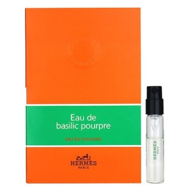 1 Vial EAU DE BASILIC POURPRE by HERMES for Women 0.06 oz Eau de Cologne Spray