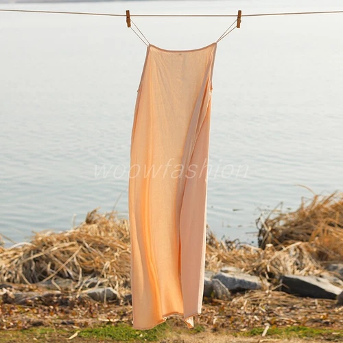 Women Cotton Camisoles Full Slips Long Slip Dress Extender Dress Sheer Petticoat - Picture 15 of 18