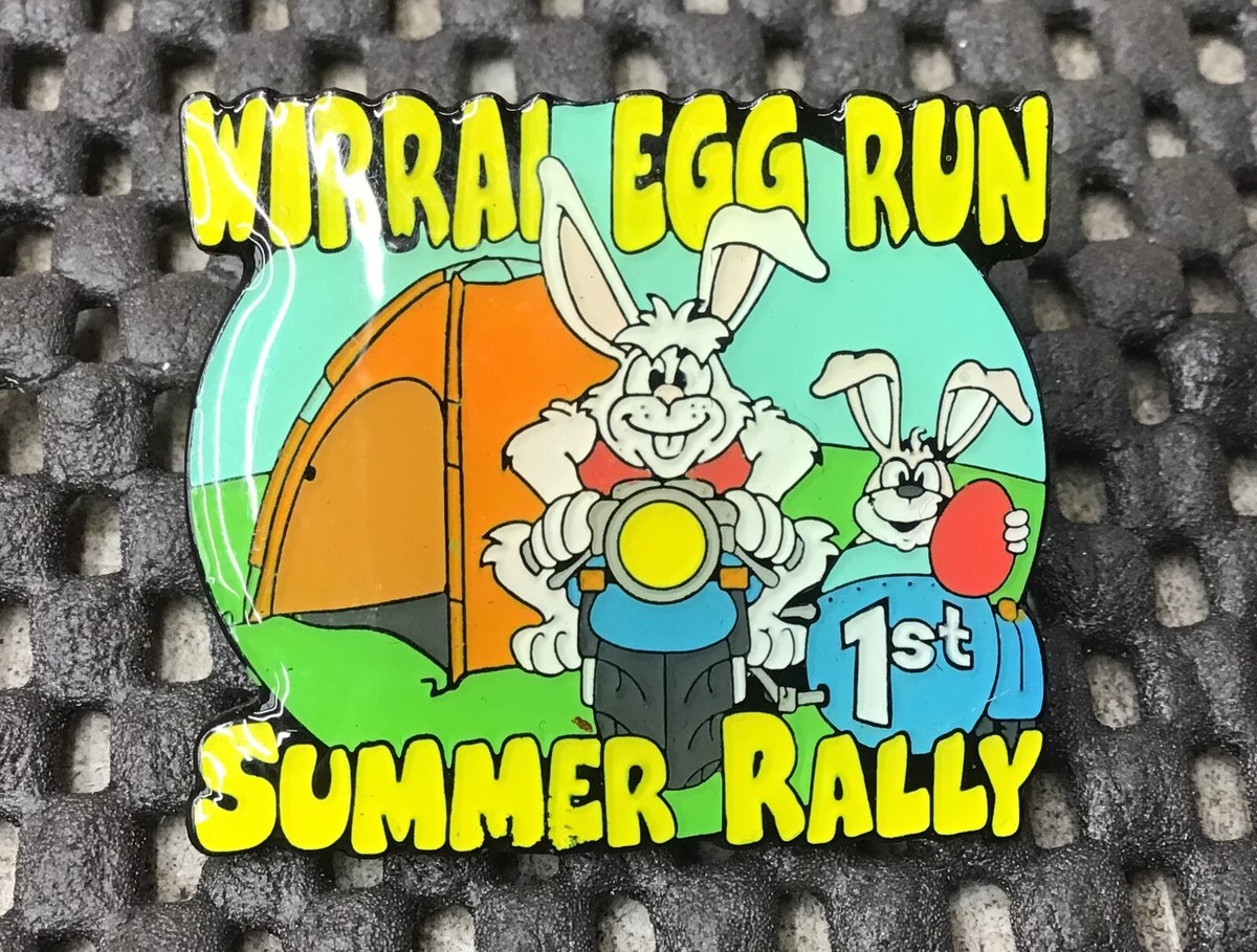 Wirral Egg Run 1st Summer Rally Enamel Pin Badge Charity Listing