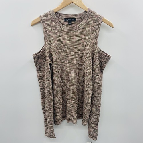 INC International Concepts Womens Large Cold Shoulder Space Dye Sweater $79 2454