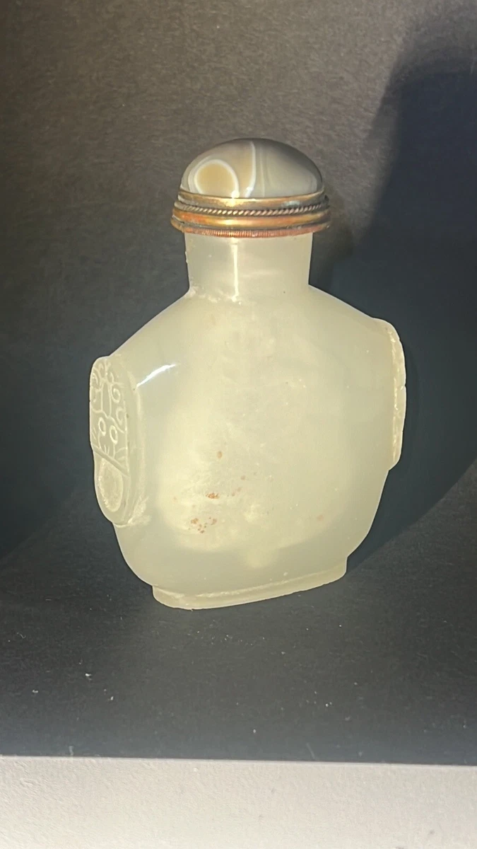 白玉古董中国鼻烟壶| eBay