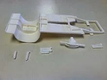 SMH Resins 70/74 Cuda Pro Street Chassis with 4 link 1/25 resin