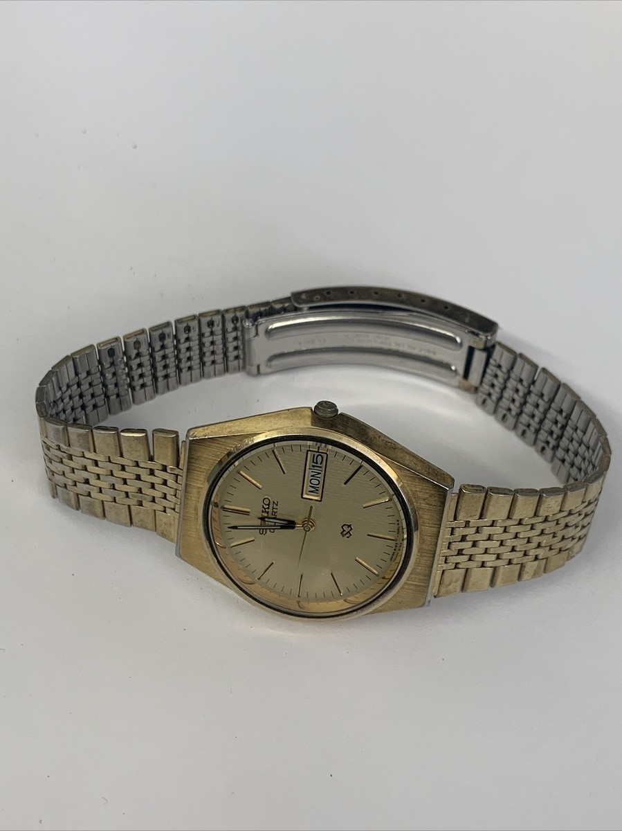 Men's Seiko SQ Quartz Watch Day/Date 8123-7049 | eBay