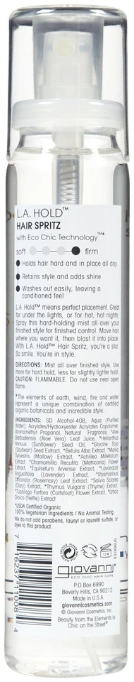 L.A. HOLD Hair Spritz 5 Fl Oz Strong Hold Hairspray for All Day Control - Image 2 of 2