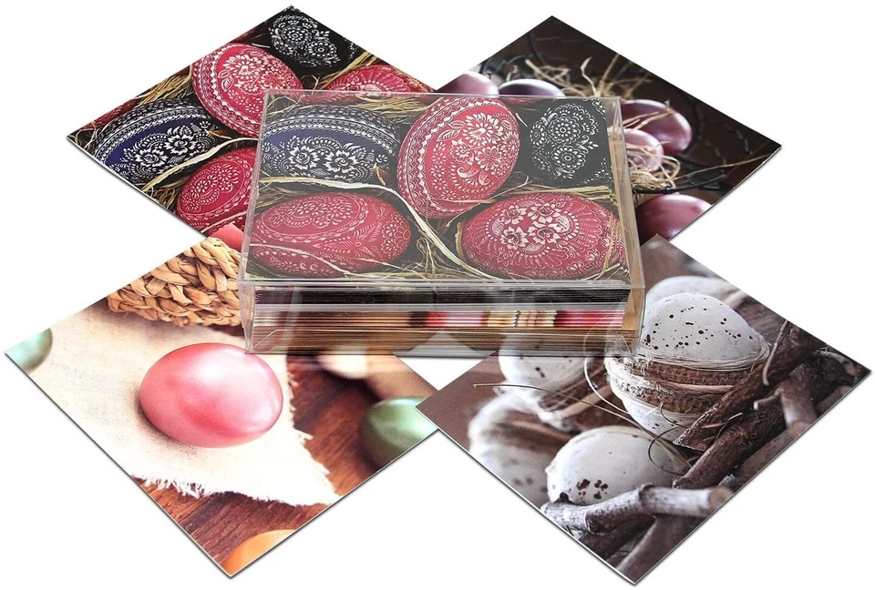 Elegant Easter Egg Cards-Blank Inside with Envelopes-5.5"x4.25"-12 or 24 Packs - Image 2 of 4