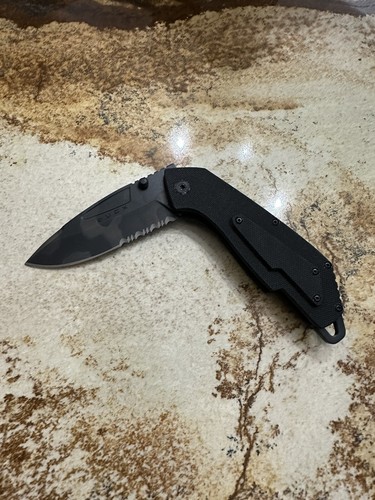 Buck Knives 871 Ghost Rider Folding Knife w/G10 Handle and Tiger Stripe ...