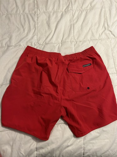 WATERMEN Swim Trunks Shorts Official Life Guard Red Mens XL 7inch Inseam - Picture 5 of 5