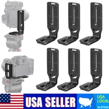 6PCS L-Bracket Quick Release Plate For Camera DSLR Camcorder Nonslip Bracket USA