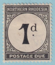 NORTHERN RHODESIA J1 POSTAGE DUE  MINT HINGED OG * NO FAULTS VERY FINE! - BNV