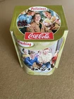 Coca-Cola Vintage Style Flip-Top Tin Box, Yellow