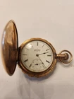 1895 Elgin 118 11J 6S Pocket Watch Gold Filled Hunter Runs Fast See Description