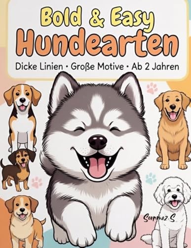 Hundearten Malbuch FüR Kinder Ab 2 Jahre - Dicke Linien, GroßE Motive-image