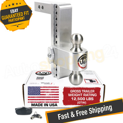 Weigh Safe LTB10-2 Turnover Ball 10'' Drop Hitch with 2'' Shank