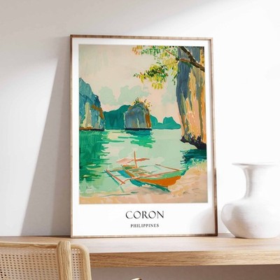4_Coron Poster, Palawan Poster, Philippinen Poster, Asiatisches Poster, Coron Palawan