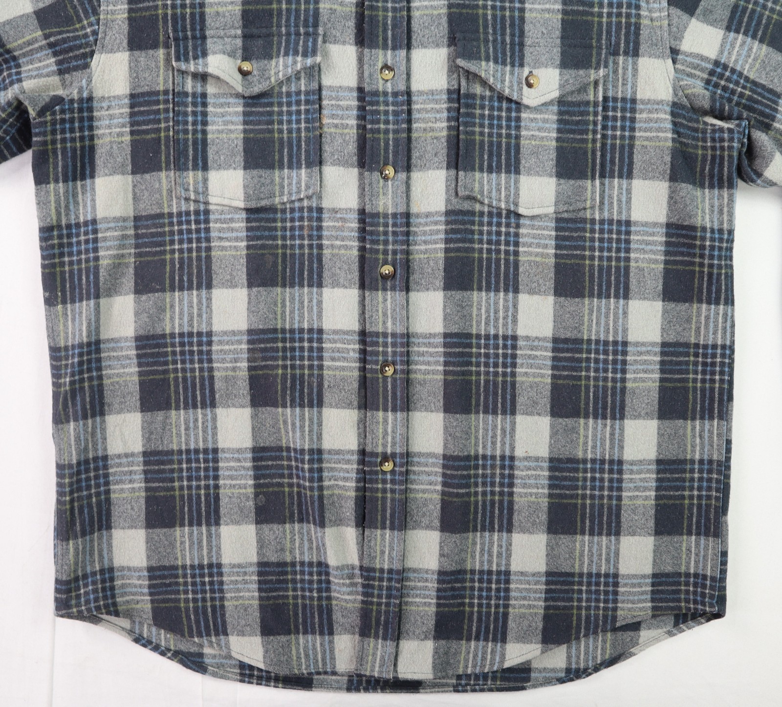 PENDLETON US Men’s Large Gray Plaid Button Down 1… - image 2