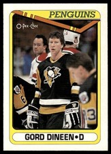 1990-91 O-Pee-Chee !!!! Gord Dineen Pittsburgh Penguins #470