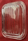 Pyrex 501-C Vintage Ribbed Clear Glass Refrigerator Dish Replacement Lid Only