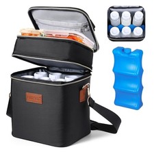 Breastmilk Cooler Bag Insulated Leakproof Waterproof for Bottles Travel 9 Ounce