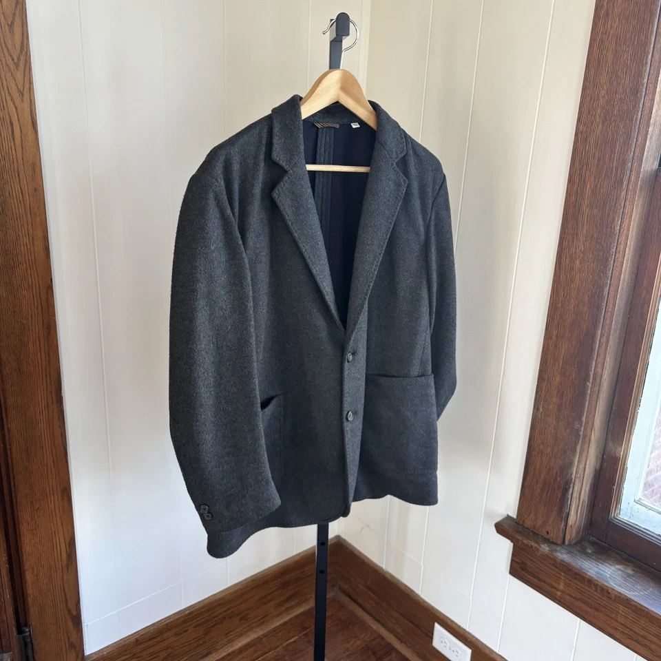 Blazer Billy Reid 42R Gris Mezcla Lana Suave Semi No Estructurado 2 Botones NOTA Foto 2 de 4