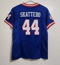 New York Giants Cam Skatteb 44 Blue Stitched Jersey Youth Size L 14/16 NWT