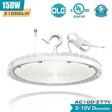 150W LED UFO High Bay Light Commercial Garage Warehouse Industrial Light 22500LM