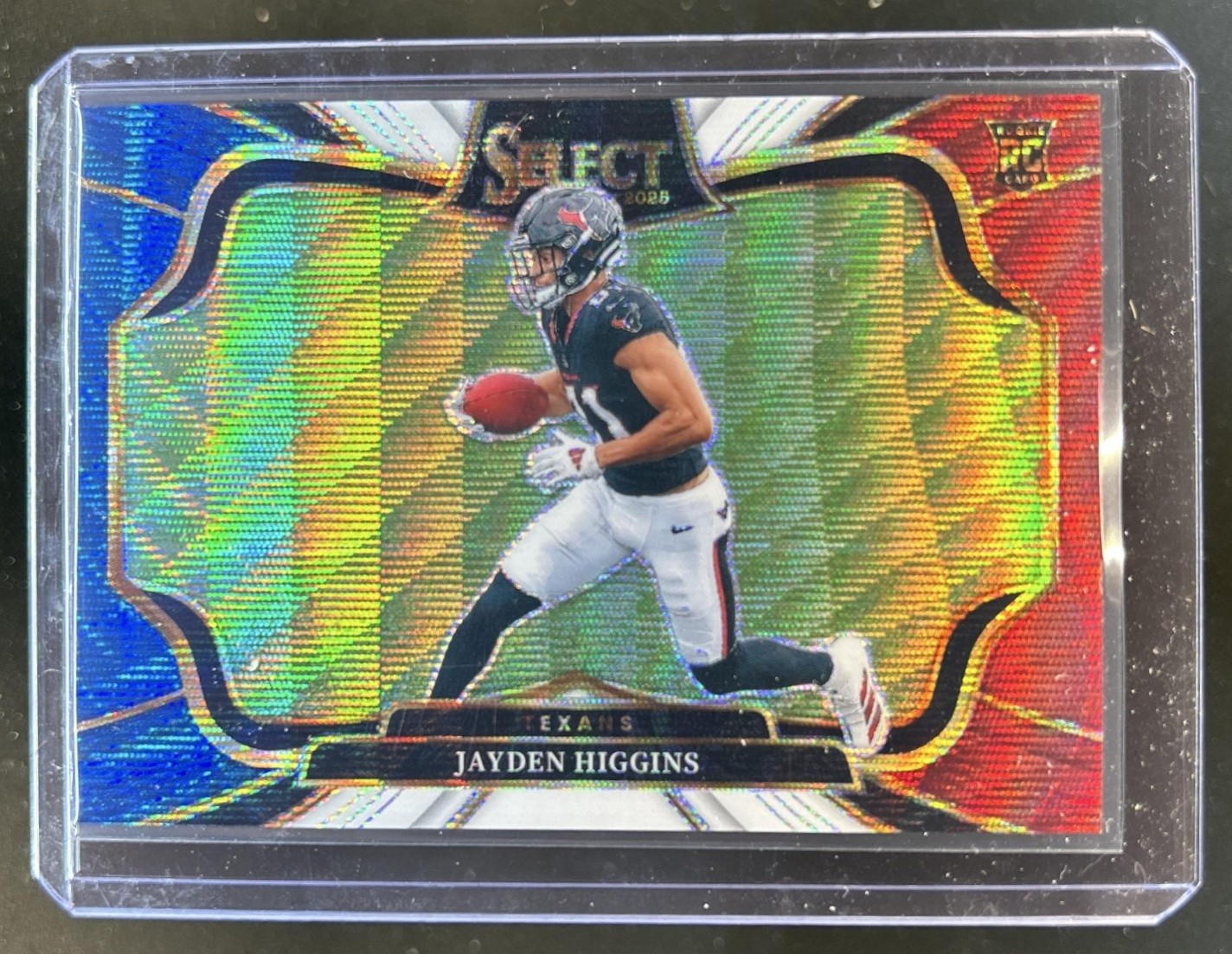 2025 Panini Select Jayden Higgins Field Level Tri-Color Prizm RC #/99 Texans