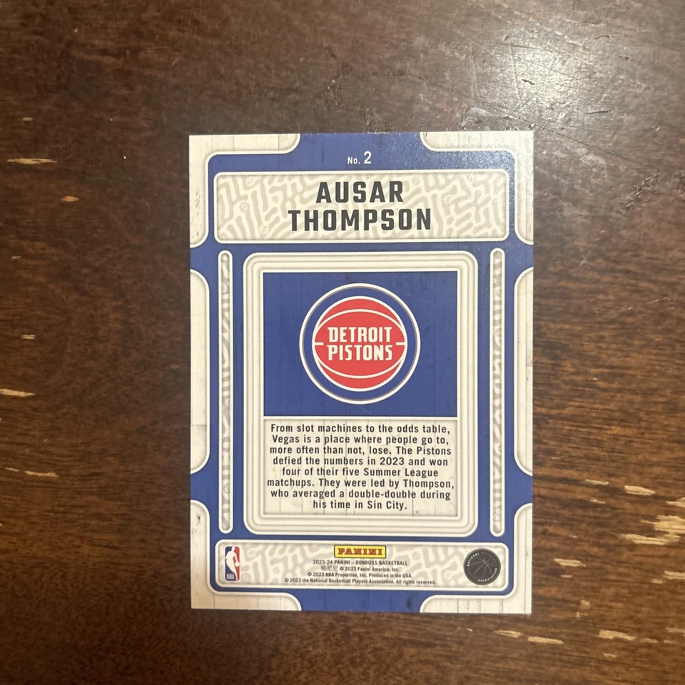 2023-24 Panini Donruss - Hardwood Masters Ausar Thompson #2 (RC) - Image 2 of 2