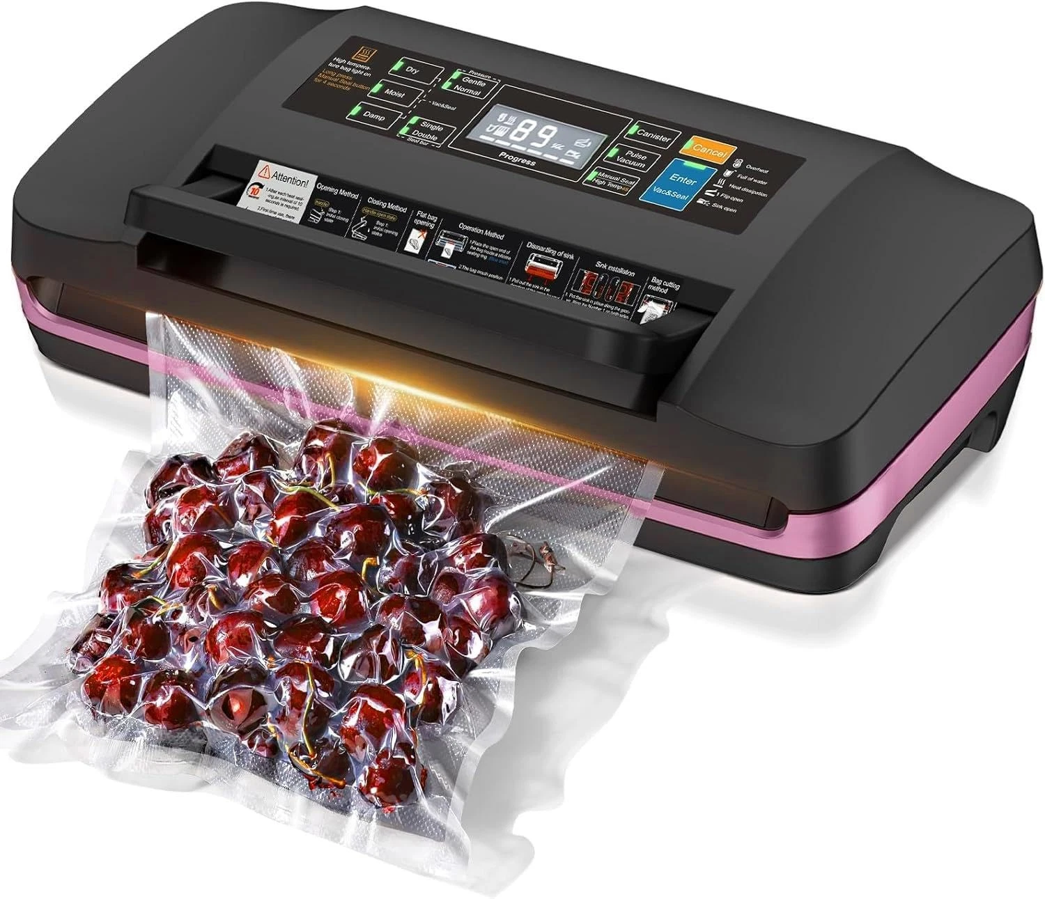 95kPa Commercial Automatic Food Vacuum Sealer Machine Power Sealing System