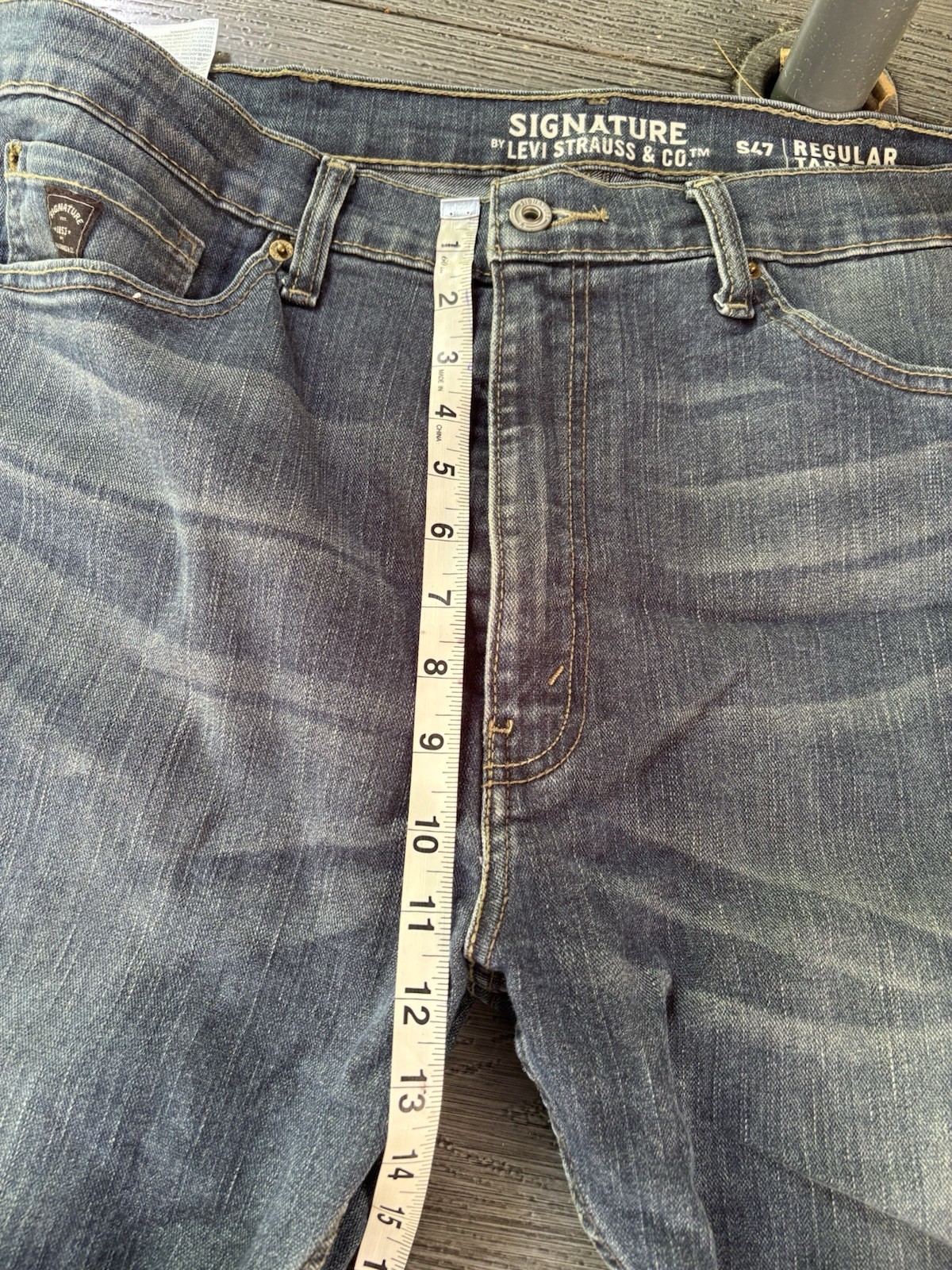 Signature by Levi Strauss & Co. Men's Regular Taper Jeans -Size 38/32 Stretch image 3
