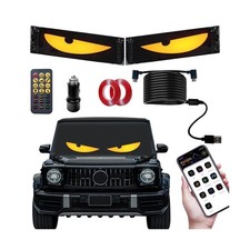 2PCS Synchronized Devil Led Eyes Light for Car Windshield, 15"x4" Programmabl...