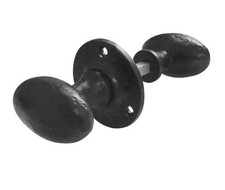 Oval Antique Rim Door Knobs - Pair