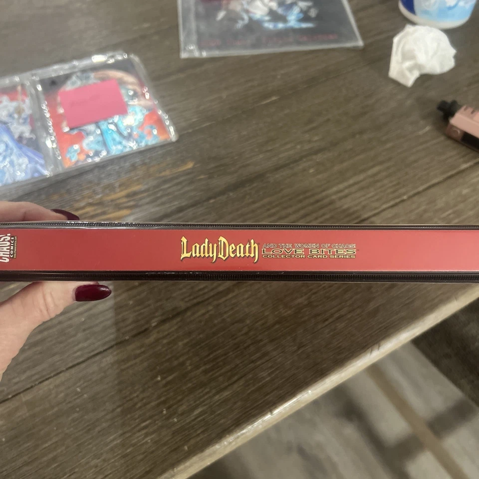 LADY DEATH LOVE BITES ~ Full 72 Card Set in Binder +3 Chase Cards (2001 Chaos!) - Image 2 of 4