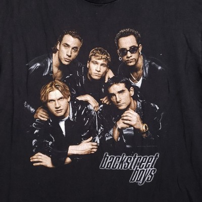 VINTAGE Backstreet Boys Band T Shirt Mens Adult M Black Tour 1998